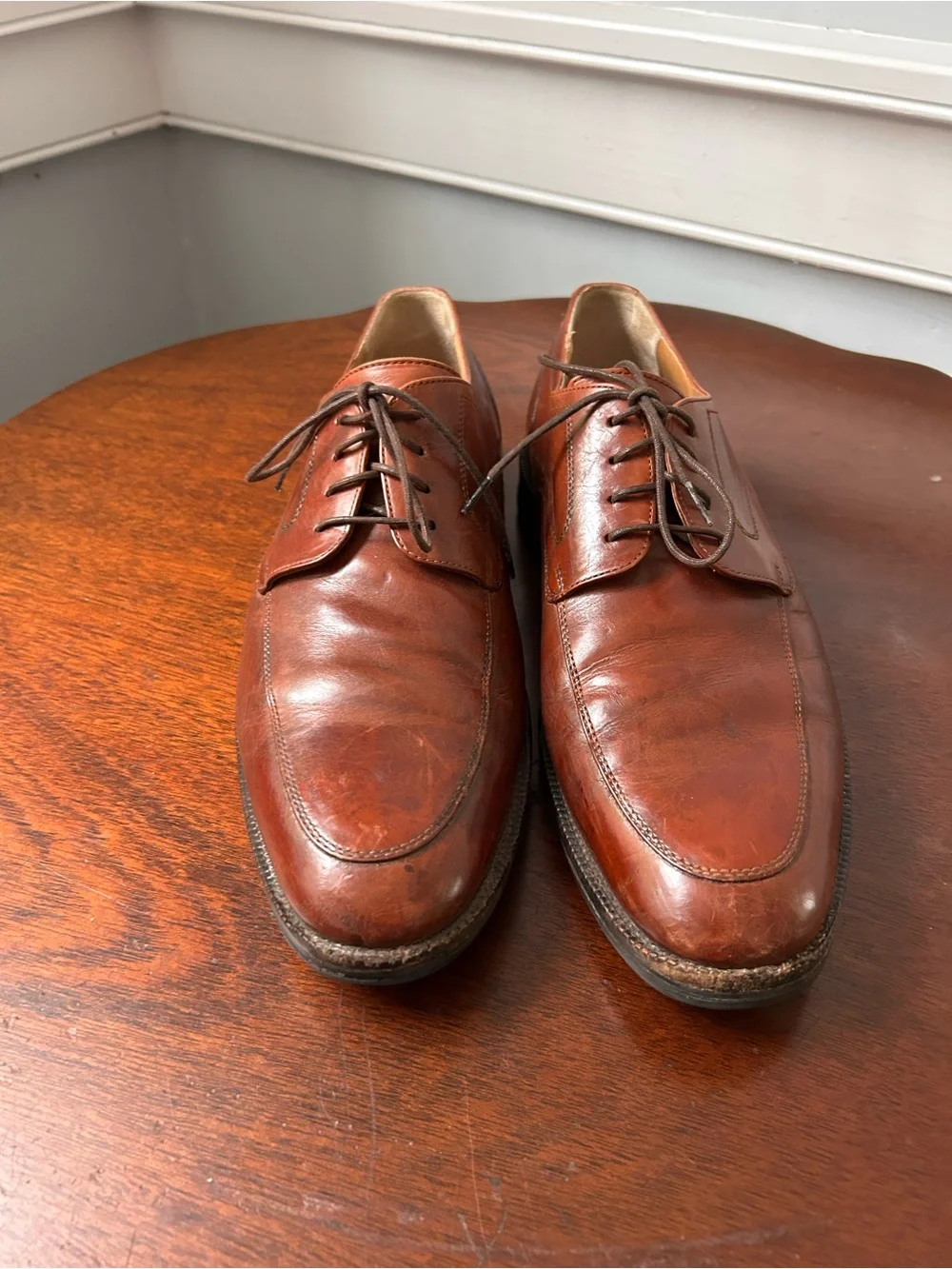 Johnston & Murphy Signature Series Shoes Men's Size 11 M Brown Leather Lace Up